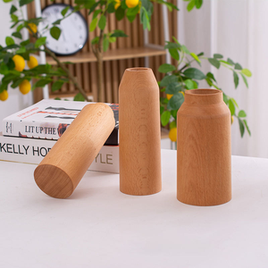 Florero Ligero de Madera Maciza para Sala de Estar, Flores Secas, Decoración del Hogar, Regalo Grande para el Día de la Madre, MULTI CRAFT - Product Image 4