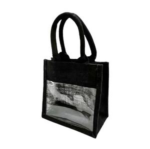 Bolsa de yute con logotipo personalizado, 3 botellas reutilizables de arpillera - Product Image 1