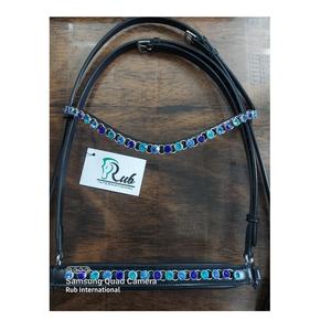 Bride de cheval intelligente fabriquée en usine en gros en cuir véritable passepoil large bride de dressage caractéristiques durables - Product Image 1