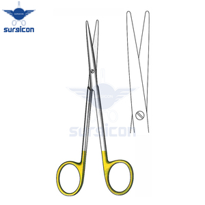 Ciseaux Metzenbaum-Fino 23 cm / 9 pouces, à bout arrondi, droits, délicats, en TC doré, ciseaux chirurgicaux médicaux de précision, instrument - Product Image 3