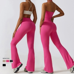 FANCO Meilleures ventes Legging évasé à séchage rapide en Spandex/Nylon extensible, Body rose Velocity Activewear, Combinaison de sport pour la gym et l'entraînement - Product Image 4