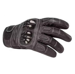 Guantes de Motocicleta de Cuero Marrón de Alta Calidad, Transpirables, para Carreras - Product Image 1