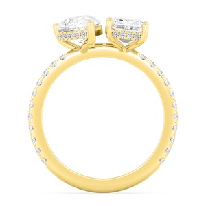 Anillo de Compromiso con Diamante Cultivado en Laboratorio, Corte Pera, Radiante y Redondo, en Oro Rosa de 10K, 7.72 CTW, para Celebraciones de Boda - Product Image 6