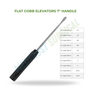 Flat Cobb Elevator 7 Inch Handle Neurosurgery Spine Surgical Instrument For Bone Periosteal Elevation - Product Image 2
