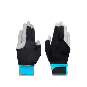 Guante de billar de 3 dedos para mano izquierda, para snooker, duradero, de neopreno y poliéster con doble costura, negro, tallas para hombre/mujer - Product Image 3