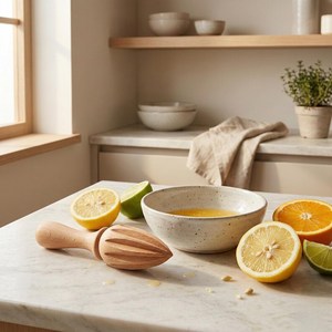 Wooden Citrus <b>Reamer</b> Bartender Useful Home Restaurant Kitchen Use Squeezer Shiny Polished Natural Craft Product - Product Image 3