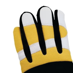 Guantes de Seguridad de PU Amarillo Blanco con Puntas Texturizadas Antideslizantes, Muñequera Elástica, Uso General - Product Image 2