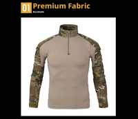 Combinaison tactique pour homme à demi-zip, respirante, chemise à manches longues, pantalon cargo, chasse, camping, équipement de sécurité en plein air