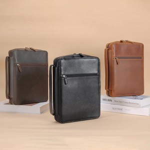 Wholesale Adimani Genuine Leather <b>Bible</b> Zipper <b>Case</b> Custom Logo Christian Book Cover Handmade Travel Pouch OEM Model - Product Image 5