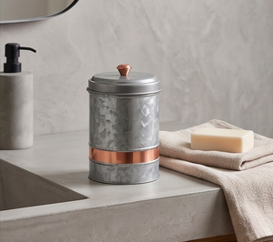 Galvanized Metal Canister Set With Vintage Design Perfect For Kitchen Storage And Food Organization And Stylish <b>Table</b> Decor - Product Image 4