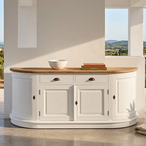 Commode Liana en teck massif naturel, meuble de rangement contemporain pour chambre à coucher, salon, hôpital, écologique, 6 tiroirs - Product Image 1