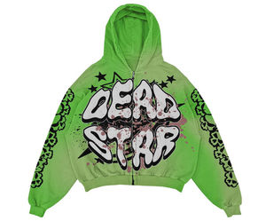 Nouveau Sweat à Capuche Zippé Homme Coupe Droite OEM 2026 avec Imprimé Graphique Graffiti Personnalisé Streetwear 100% Coton Printemps - Product Image 1