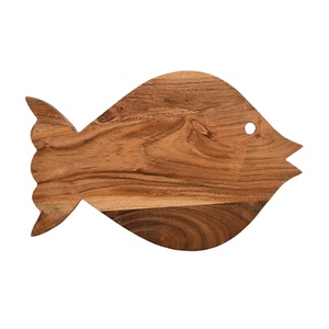 Planche à Découper Vintage En Bois Forme Poisson - Déco Bar Ou Cuisine