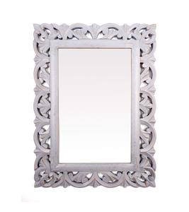 Baroque Wooden Wall Mirror Ornate Carved Frame Decorative Rectangular <b>Vanity</b> Mirror for Living Room <b>Bedroom</b> - Product Image 4