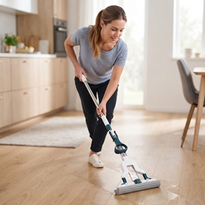 Sponge Lazy Mop Hands-Free Washable Foldable Telescopic Steel Rod High Capacity Water Squeeze Absorbent Sponge Self-Wringer Mop - Product Image 5