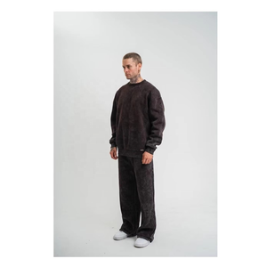 Chándal deportivo personalizado informal para hombre, chándal de gimnasio con diseño propio, chándal de hombre de alta calidad, Sudadera con capucha, lavado con ácido - Product Image 3