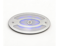 Plafonnier LED ovale 12V 3W à montage en surface, lampe dôme intérieure pour camping-car, caravane, bateau