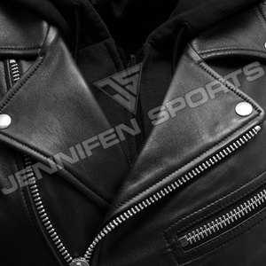 Chaqueta de Cuero para Mujer Everland OEM, Estilo Otoñal, con Cierre, Manga Larga, Corta, Elegante, Ajustada, con Capucha, Estilo Motociclista - Product Image 5