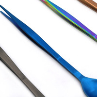 Altomme Instruments 8 Inch Kleurrijke Chef Proeflepeltje 2-in-1 Roestvrij Staal Roestbestendig Vaatwasmachinebestendig Keuken BBQ