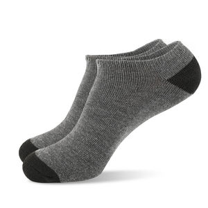 Chaussettes blanches mi-mollet avec bout et talon noirs, en coton respirant tricoté, compression, absorbantes, pour la course à pied, adultes, automne - Product Image 6