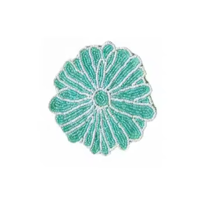 Traditional Chinese Style Crystal Beaded <b>Table</b> Coasters Non-Slip <b>Bamboo</b> Base for Kitchen Decor Artisan Craft - Product Image 3