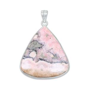 Collier pendentif en rhodochrosite naturelle, argent sterling 925, fait main, style vintage bohème, bijou de guérison en cristal, cadeau - Product Image 2