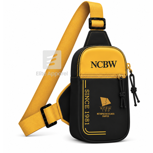 กระเป๋าคาดเอวผู้หญิงสีดำรุ่น NCBW 100 พร้อมโลโก้ปักด้านหน้า ซิปสีดำทอง ใช้งานได้ทุกวันสำหรับผู้หญิง - Product Image 3