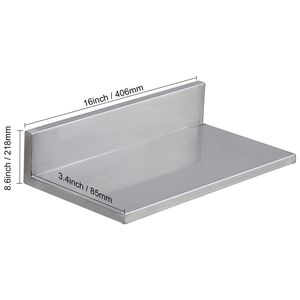 Mensole Galleggianti in Acciaio Inox da 21,8 cm x 40,6 cm, Montaggio a Parete, Capacità di Carico 20 kg, per Scarpe e Rivestimenti - Product Image 5