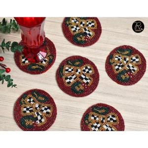 Handmade Multi Color Flower Shaped <b>Beaded</b> Tea <b>Coaster</b> for Table Home Bar Decoration Buy Direct From Supplier - Product Image 1