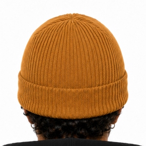 Bonnet en tricot unisexe avec revers plié, motif lettre brodé, style décontracté et confortable pour l'hiver, bonnet personnalisé - Product Image 6