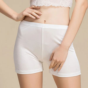 Short de sécurité double face en soie 100% naturelle pour femme, avec dentelle, anti-transparence, idéal pour l'été - Product Image 2