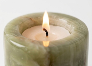 Natural Onyx Cylinder Pillar Candle Holder Tri Height <b>Set</b> Handmade Stone Candlestick Wedding Dining Wholesale Custom Logo - Product Image 2