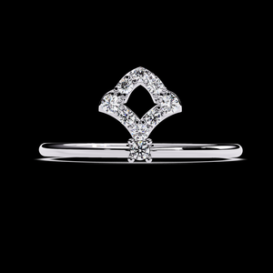 Bague de mariage minimaliste en or et diamant naturel, bijoux fins d'Inde - Product Image 1