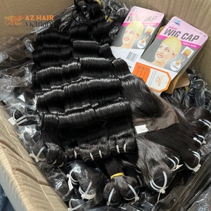 ผมต่อแบบธรรมชาติคุณภาพสูง แบบลอนธรรมชาติ สีธรรมชาติ พร้อมเชือกปิดผม สำหรับทำวิกผม - Product Image 3