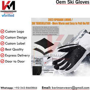 <b>Ski</b> <b>Gloves</b> Lightweight Snow <b>Gloves</b> Waterproof Thermal Insulated Warm Fit OEM Wholesale - Product Image 6