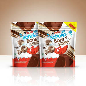 Kinderr Schoko-Bons Crispy 67.2g, Bombones de Chocolate Crujientes con Relleno de Crema Láctea, Dulce Europeo Premium, Sabor Delicioso - Product Image 2