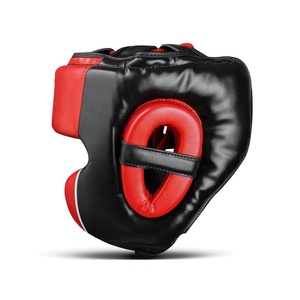 Protège-tête professionnel en cuir synthétique pour les combats de boxe Muay Thai MMA avec rembourrage souple - Product Image 3