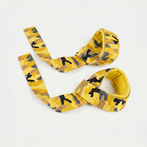 Correas de Soporte para Muñecas de Camuflaje Amarillo para Levantamiento de Pesas, Correas de Asistencia para Gimnasio, Unisex, Cómodas para Dominadas y Powerlifting - Product Image 4