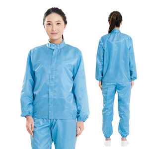 Uniformes Antiestáticos Industriales, Bata de Laboratorio de Poliéster ESD con Hilo Conductivo para Cuartos Limpios - Product Image 4