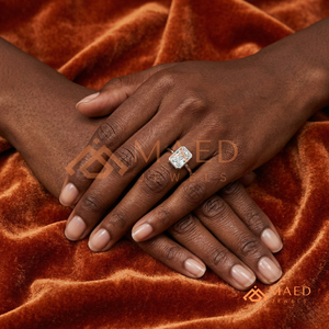 Luxury <b>Emerald</b> Cut Diamond Engagement <b>Ring</b> with Bezel Setting Minimalist Solitaire Design – 925 Sterling <b>Silver</b> Fine Jewelry - Product Image 4