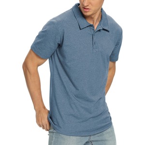 Camiseta de Punto de Manga Corta con Cuello Alto a Rayas para Hombre, 100% Algodón, Transpirable, Corte Regular, Diseño Informal, Patrón Multicolor - Product Image 3