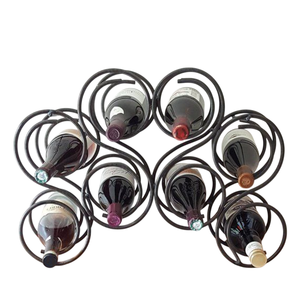Moderno Estante Metálico para Vino con Capacidad para 3 Botellas y Soporte para Copas, Decoración para Comedor, Estantes para Vino Hechos a Mano - Product Image 5