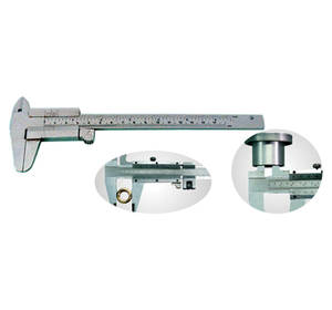 Calibrador Vernier de Laboratorio, Construcción de Acero Inoxidable, Precisión de +/-0.01 mm, Resolución de 0.01 mm, Práctica Rueda de Pulgar - Product Image 2