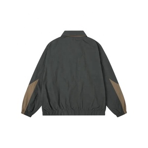 OEM Fashionable College <b>Jacket</b> Clothing <b>Workout</b> Retro College Windbreaker <b>Jackets</b> For Men New Design Two Tone Custom Wholesale - Product Image 6