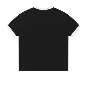 Camiseta de algodón de punto grueso de 220 g/m² con cuello redondo corto estilo vintage, superventas, en blanco, personalizable con logo impreso - Product Image 2