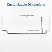 Ensemble d'essieu de roue avant pour tondeuse à gazon OEM 601 mm Q235 45 #   Acier blanc zingué avec bras de levier pour tondeuses autoportées