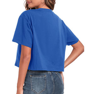 Camisetas Cortas de Estilo Clásico Oversize para Mujer, Transpirables, de Moda Urbana, al por Mayor, Ajuste Holgado, Casuales, con Logotipo Personalizado - Product Image 4