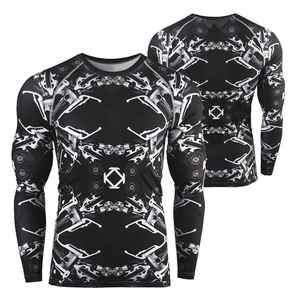 Nouvelle tenue d'entraînement élégante, de haute qualité, personnalisée, respirante, coupe ajustée, en spandex et polyester, séchage rapide, pour hommes. - Product Image 3