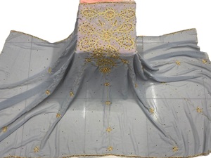 Hiyab para Mujeres Musulmanas, Dupatta de Chifón Bordado con Piedras, Bufanda Garbasar Floral Sólida, Accesorio para Uso Diario en Invierno, Transpirable y Cálido - Product Image 2