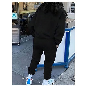 ชุดเสื้อผ้าผู้หญิงไซส์ใหญ่ลายตัวอักษร 2 ชิ้น เสื้อแขนยาวและกางเกงขายาว ชุดลำลองไซส์ใหญ่แสนสบาย - Product Image 2